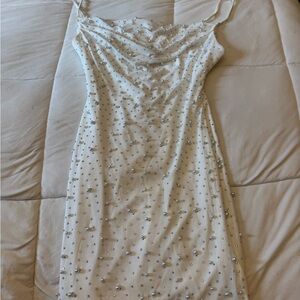 Elegant White Embellished Dress